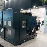 Refrigeratore Panasonic allo stand in fiera
